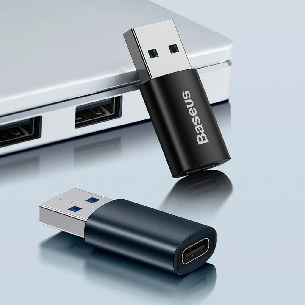 Mini OTG Adaptér Baseus ZJJQ000103 Ingenuity z USB-C na USB-A, modrá