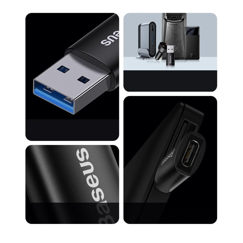 Mini OTG Adaptér Baseus ZJJQ000103 Ingenuity z USB-C na USB-A, modrá
