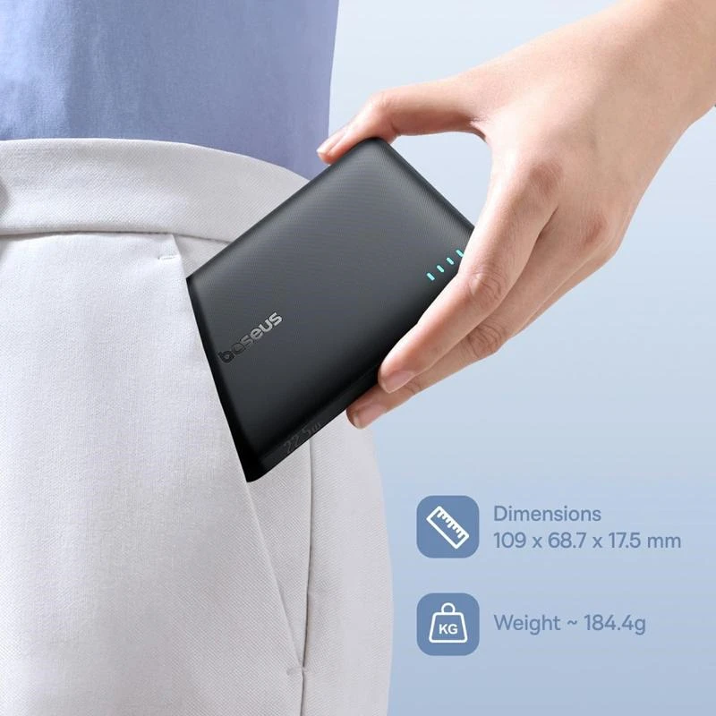 Powerbanka Baseus EnerFill FP21 10000mAh, 22,5W, černá