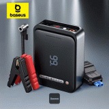 Powerbanka Baseus Super Energy 8000mAh, se startovacími kabely a kompresorem, černá