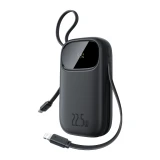 Powerbanka Baseus EnerFill FC31 Qpow 3 10000mAh, 22,5W, s kabelem USB-C a Lightning, černá