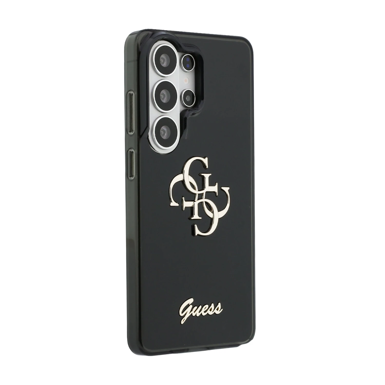 Guess IML 4G Script Metal Logo Zadní Kryt pro Samsung Galaxy 26 Ultra Black