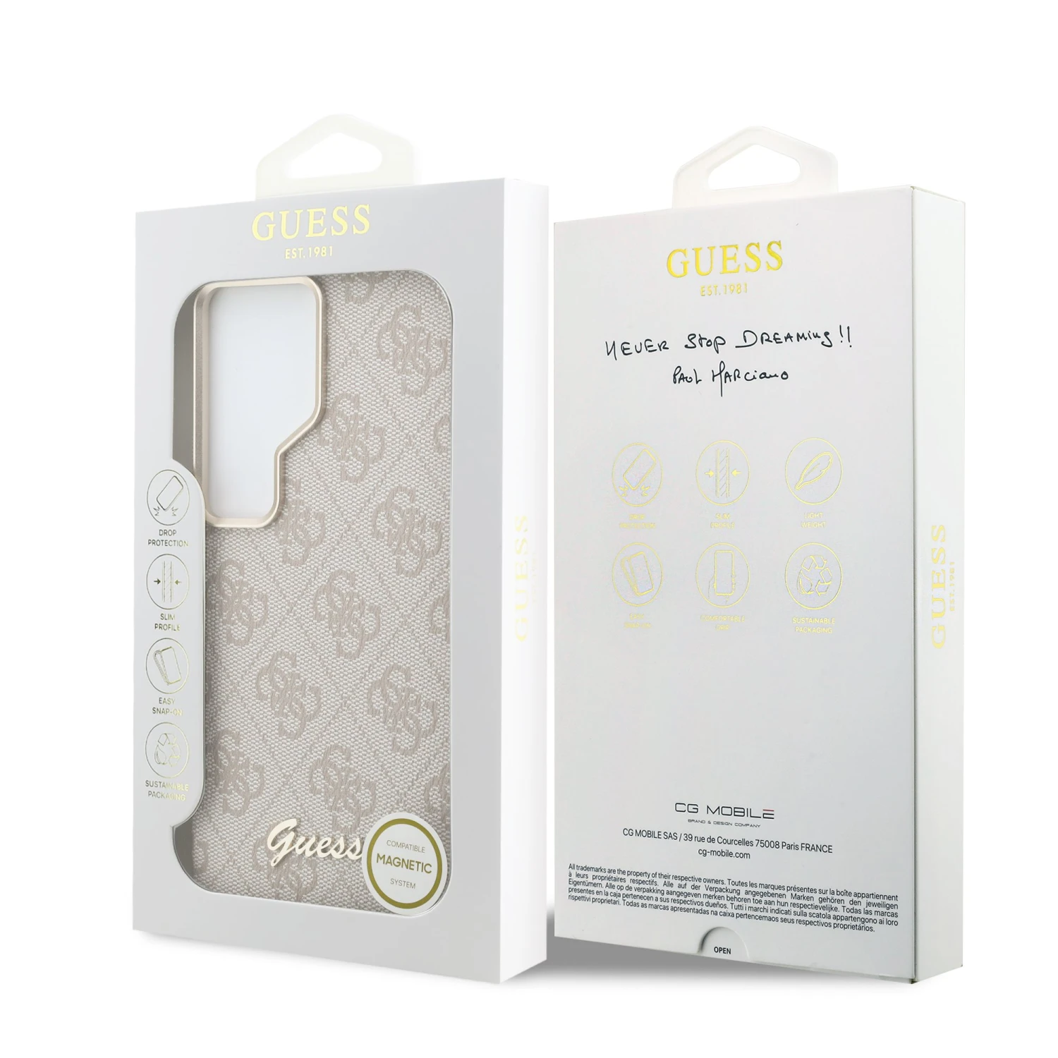 Guess PU 4G Script Metal Logo Magnetic Zadní Kryt pro Samsung Galaxy S26 Ultra Pink