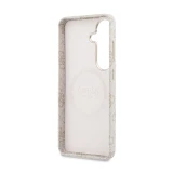 Guess PU 4G Script Metal Logo Magnetic Zadní Kryt pro Samsung Galaxy S26 Pink
