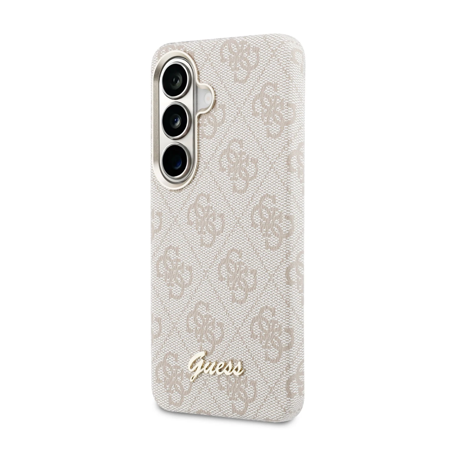 Guess PU 4G Script Metal Logo Magnetic Zadní Kryt pro Samsung Galaxy S26 Pink