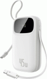 Powerbanka Baseus EnerFill FC31 Qpow 3 20000mAh, 45W, s kabelem USB-C a Lightning, bílá