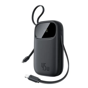 Powerbanka Baseus EnerFill FC31 Qpow 3 20000mAh, 45W, s kabelem USB-C a Lightning, černá