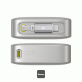 Powerbanka Baseus Free2Pull 20000mAh, 65W, s kabelem USB-C, šedá