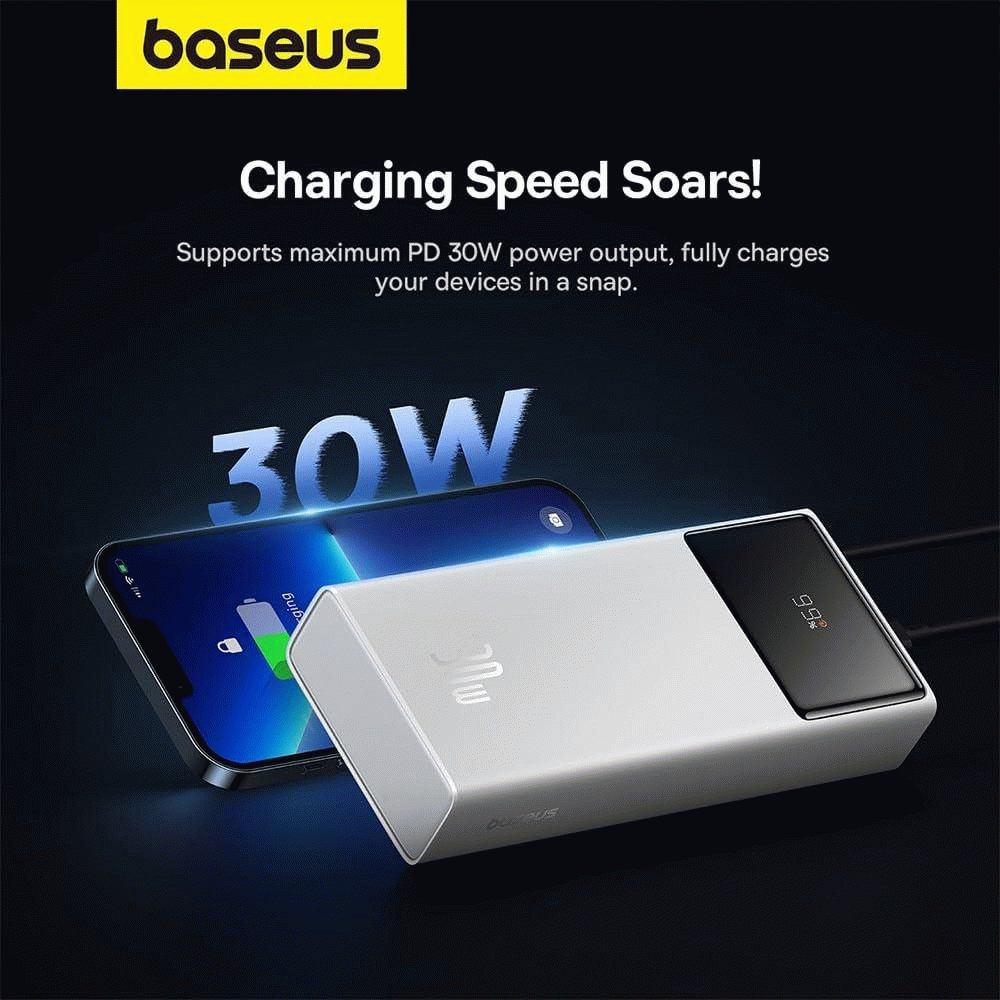 Powerbanka Baseus Star-Lord 20000mAh, 30W, bílá