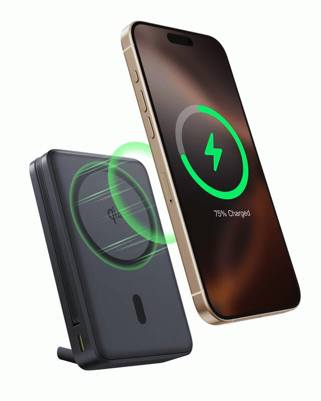 Bezdrátová powerbanka Baseus Nomos Qi2 10000mAh, 45W, s kabelem USB-C, černá