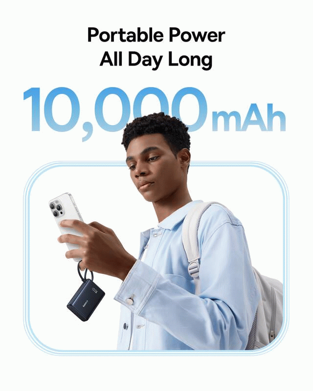 Powerbanka Baseus PicoGo 10000mAh, 45W, s kabelem USB-C, černá