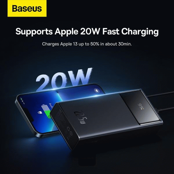 Powerbanka Baseus Star-Lord 30000mAh, 22,5W, černá