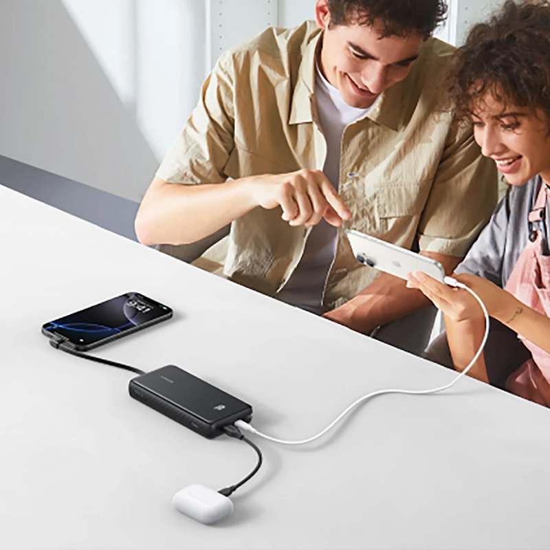 Powerbanka Anker Zolo 10000mAh, 22,5W s kabelem USB-C, černá