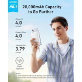 Powerbanka Anker Zolo 20000mAh, 22,5W s kabelem USB-C, bílá