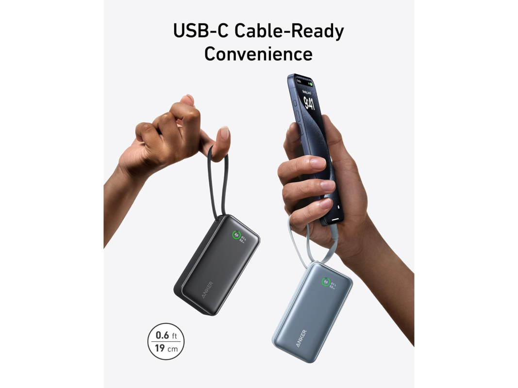 Powerbanka Anker 545 10000mAh, 30W s kabelem USB-C, černá