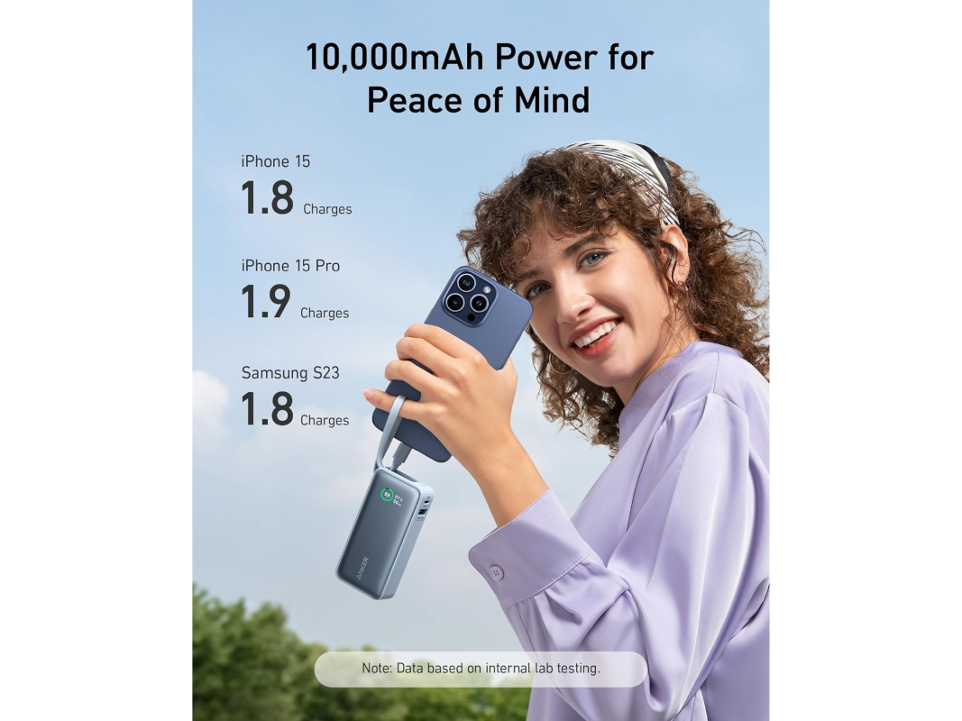 Powerbanka Anker 545 10000mAh, 30W s kabelem USB-C, černá