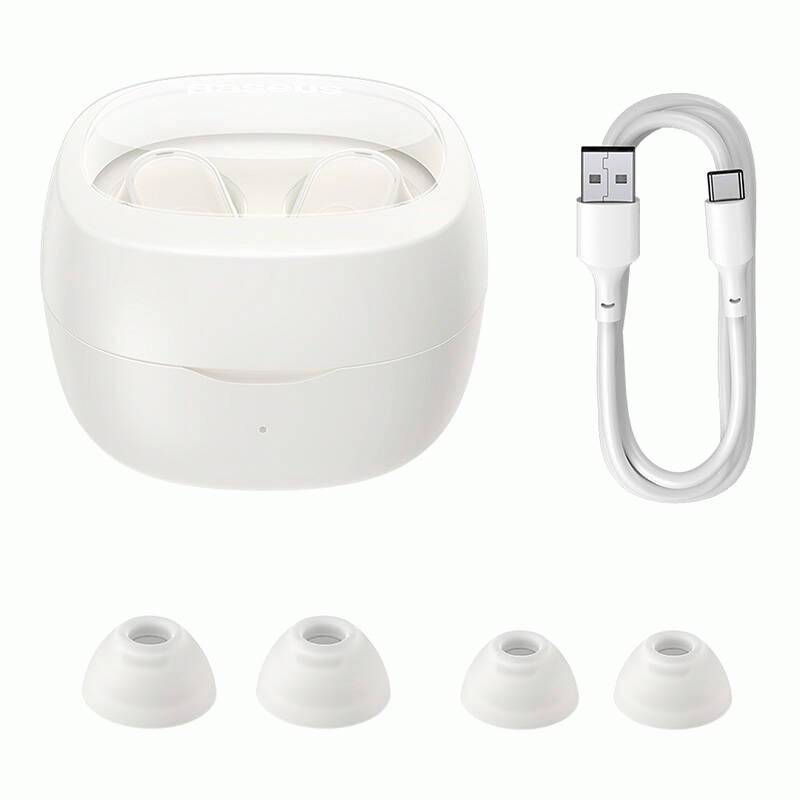Bluetooth sluchátka Baseus Bowie WM02, bílá