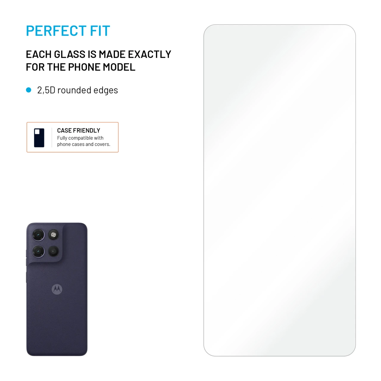 Tvrzené sklo FIXED pro Motorola Moto G17, 2ks, čiré