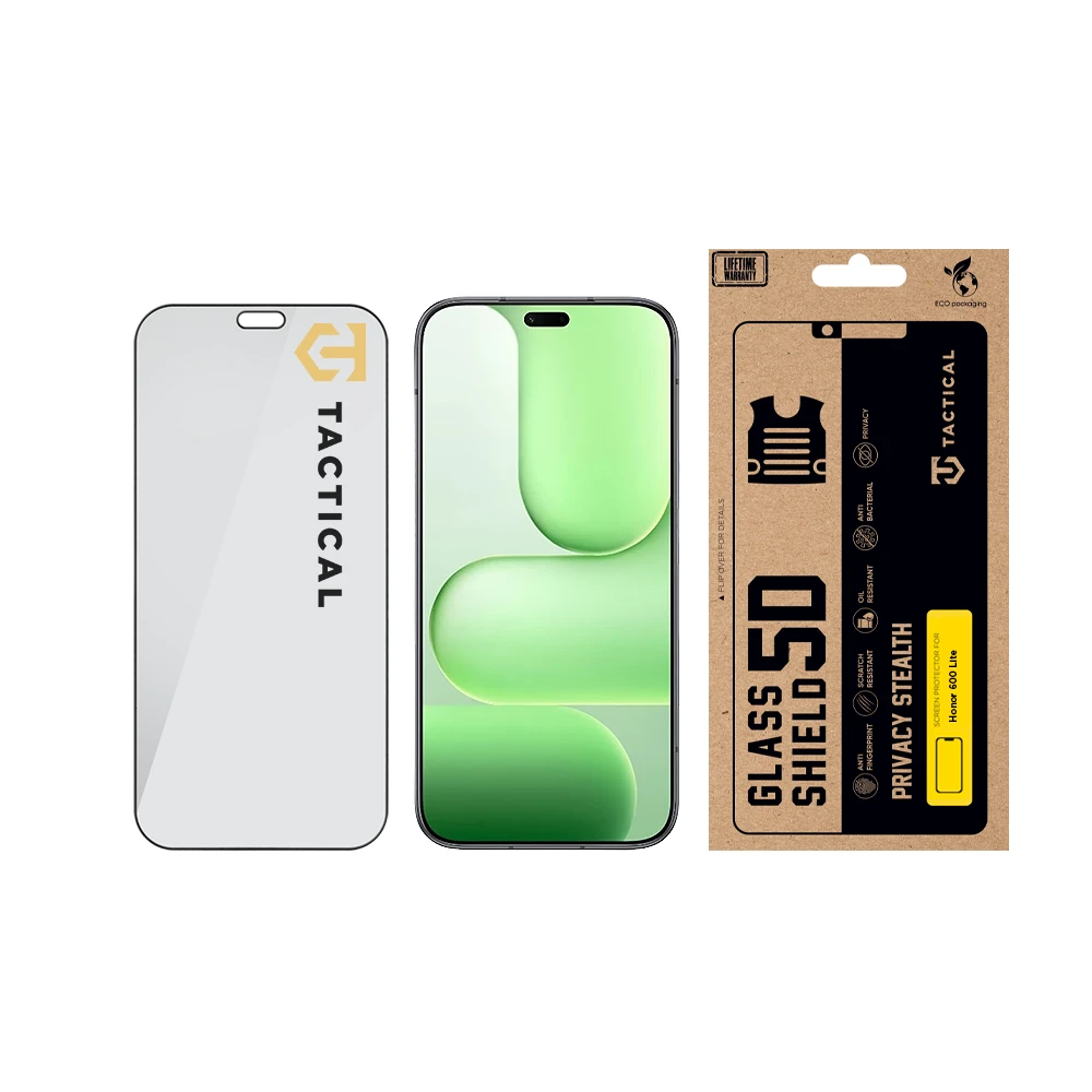 Tactical Glass Shield Privacy Stealth 5D sklo pro Honor 600 Lite Black