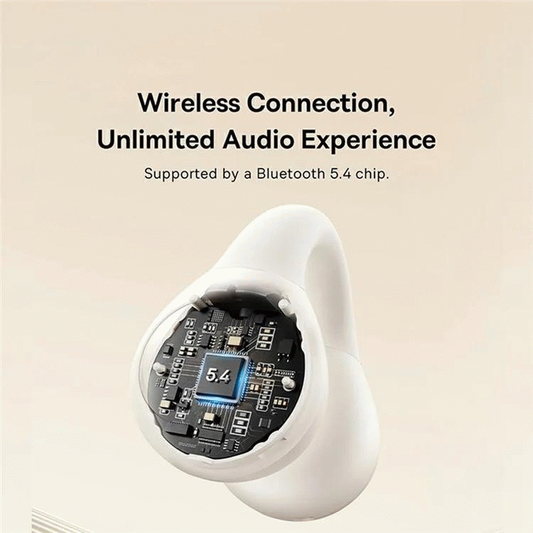 Bluetooth sluchátka Baseus Bass 15 Clip Open Ear, bílá