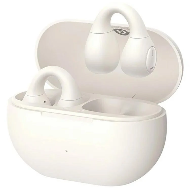 Bluetooth sluchátka Baseus Bass 15 Clip Open Ear, bílá