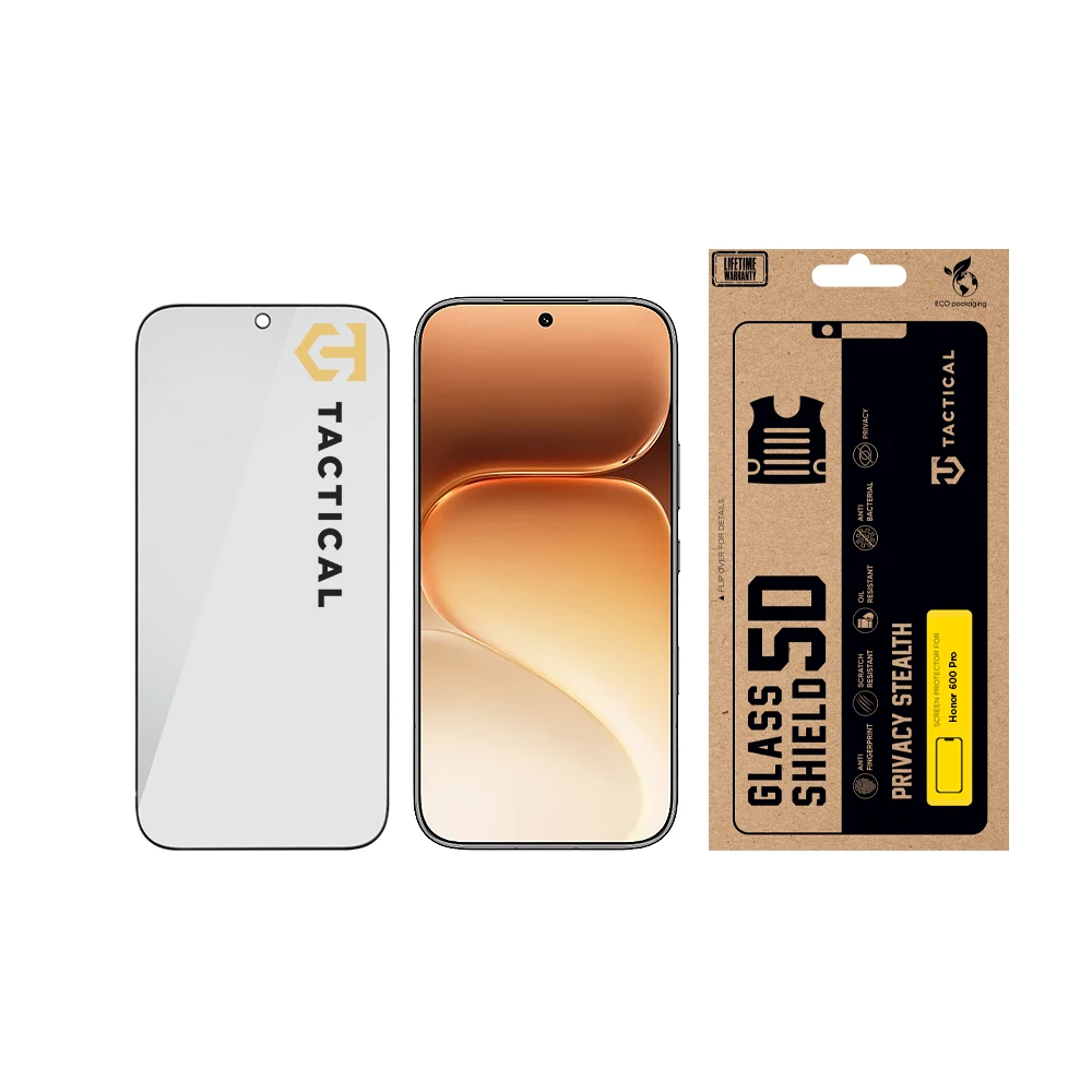 Tactical Glass Shield Privacy Stealth 5D sklo pro Honor 600 Pro Black