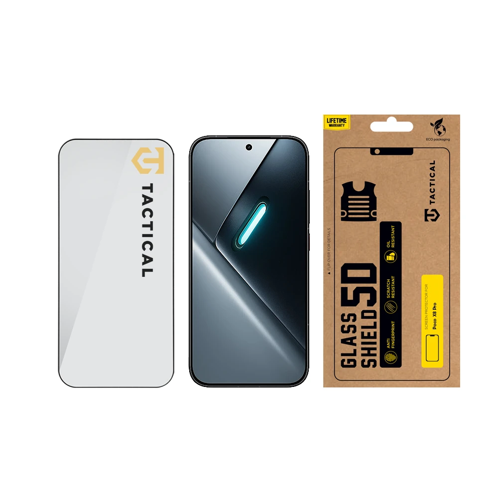 Tactical Glass Shield 5D sklo pro Poco X8 Pro Black