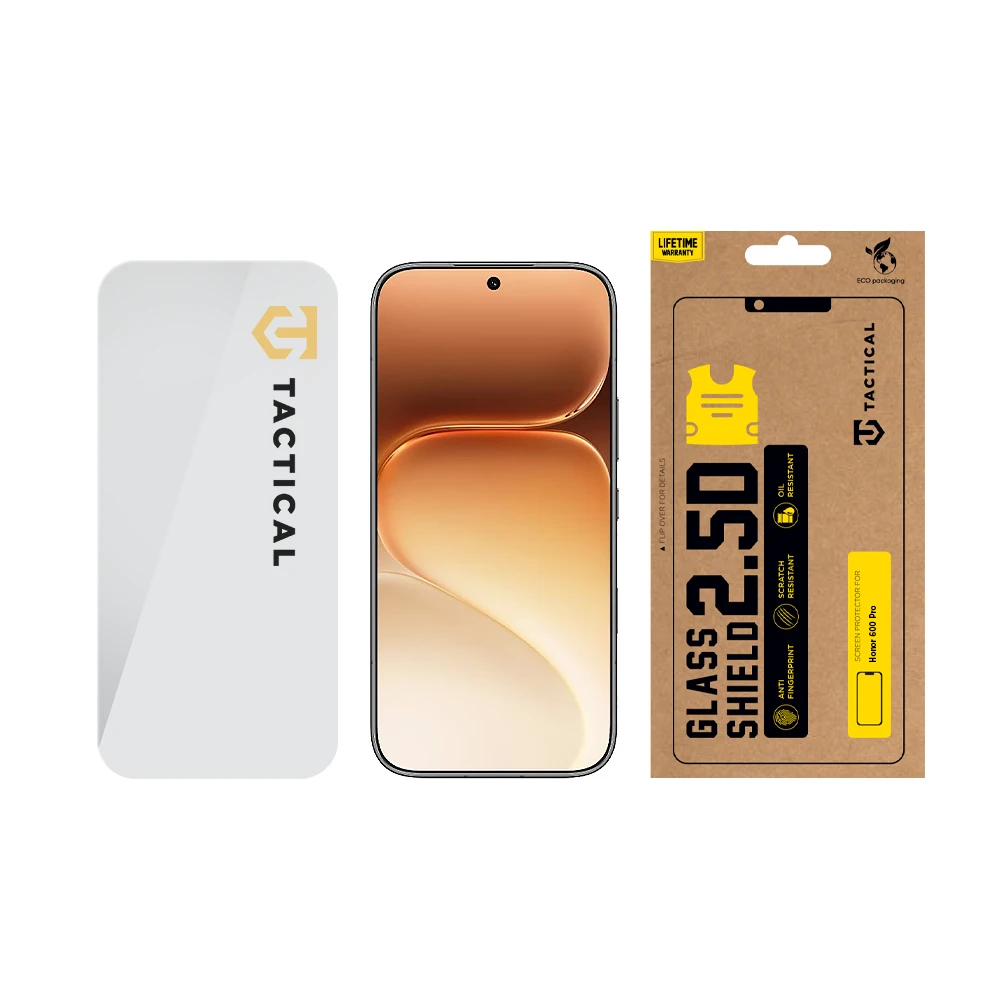 Tvrzené sklo Tactical Glass Shield 2.5D pro Honor 600 Pro, transparentní