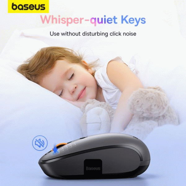 Bezdrátová myš Baseus F01B Tri-mode, šedá