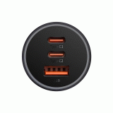 Nabíječka do auta Baseus Magic 65W 1x USB, 2x USB-C, černá