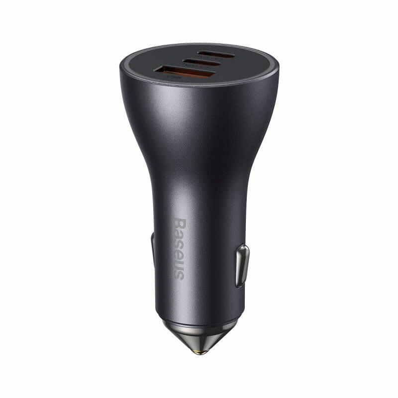 Nabíječka do auta Baseus Magic 65W 1x USB, 2x USB-C, černá
