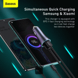 Nabíječka do auta Baseus Golden Contactor Pro s kabelem USB-C 1m 40W 2x USB, šedá