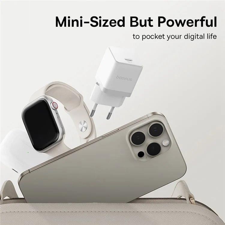 Nabíječka do sítě Baseus Palm 30W, 1xUSB-C, bílá
