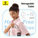 Magnetický kabel Baseus PicoGo USB-C/USB-C 1m 240W, bílá