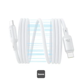 Magnetický kabel Baseus PicoGo USB-C/USB-C 1m 240W, bílá