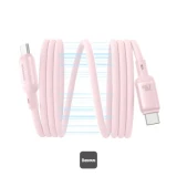 Magnetický kabel Baseus PicoGo USB-C/USB-C 1m 240W, růžová