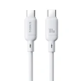 Kabel Baseus Silky USB-C/USB-C 1m 100W, bílá