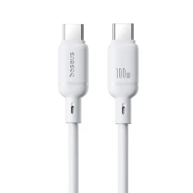 Kabel Baseus Silky USB-C/USB-C 1m 100W, bílá