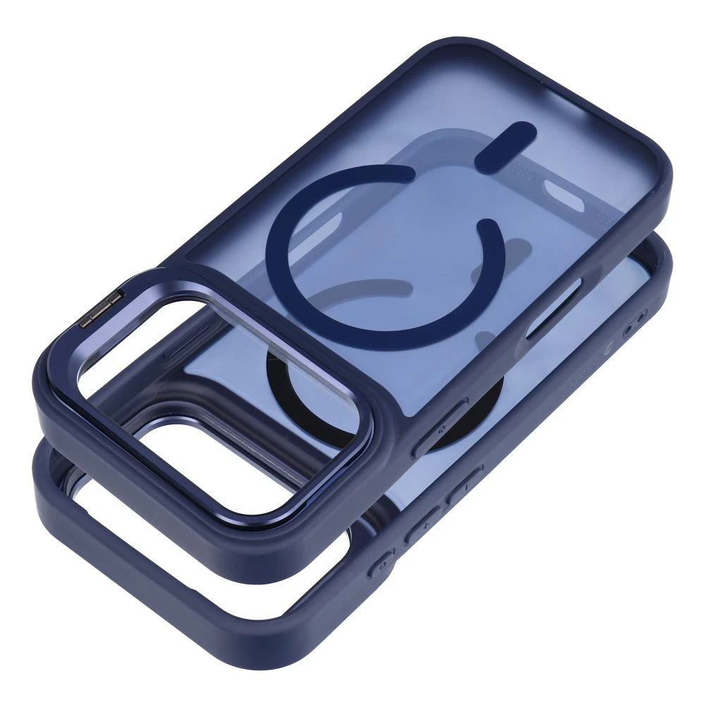 Case for iPhone 17 Pro Max / 18 Pro Max Forcell F-Protect Shadow Stand Premium compatible with MagSafe navy blue