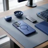 Case for Samsung S26 Forcell F-Protect Shadow Stand Premium compatible with MagSafe navy blue