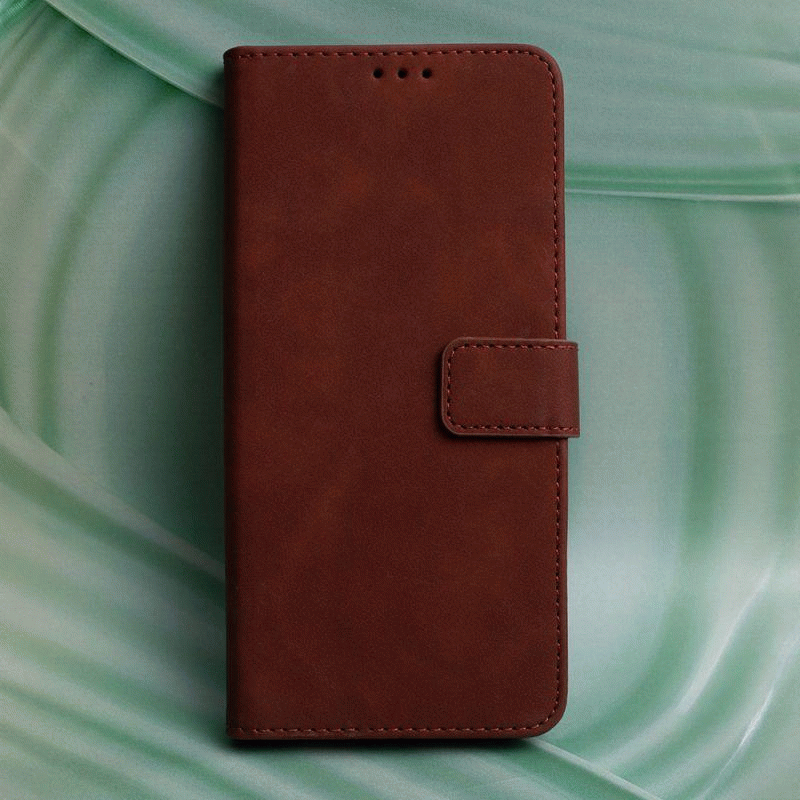Flipové pouzdro Smart Velvet pro Xiaomi Redmi Note 15 5G, hnědá