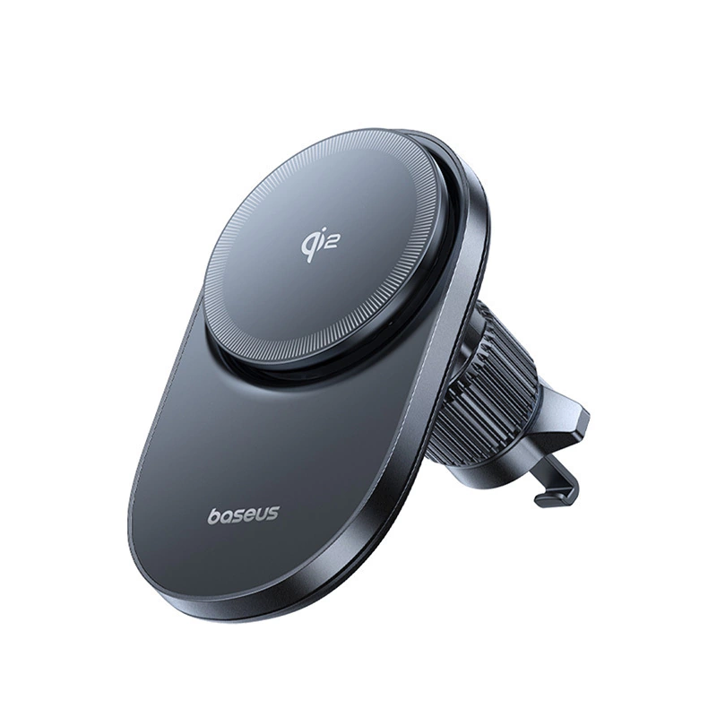 Držák do auta s bezdrátovým nabíjením Qi2 Baseus PrimeTrip VC1 Pro do ventilační mřížky, černá