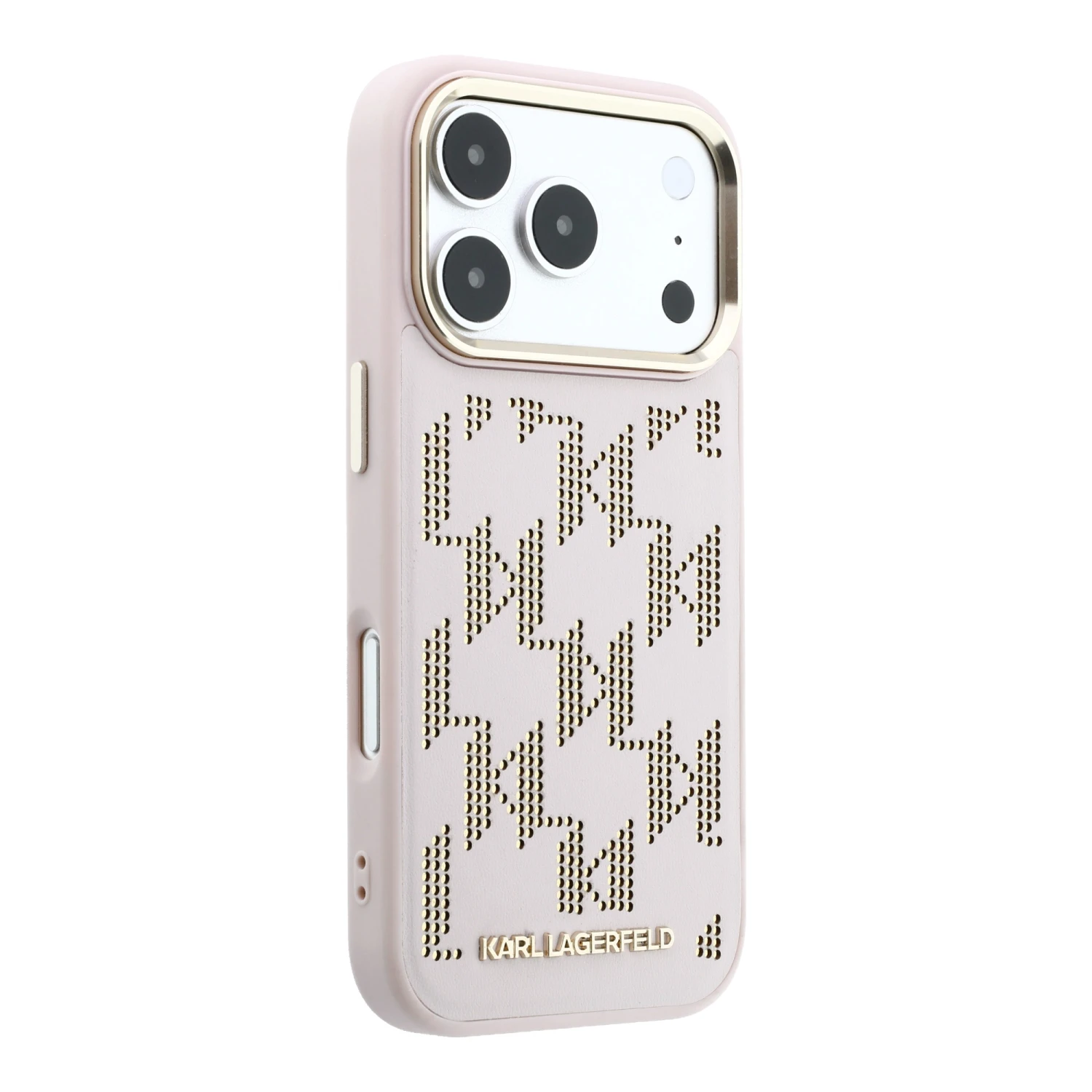 Karl Lagerfeld PU Perforated Monogram MagSafe Zadní Kryt pro iPhone 17 Pro Max Pink