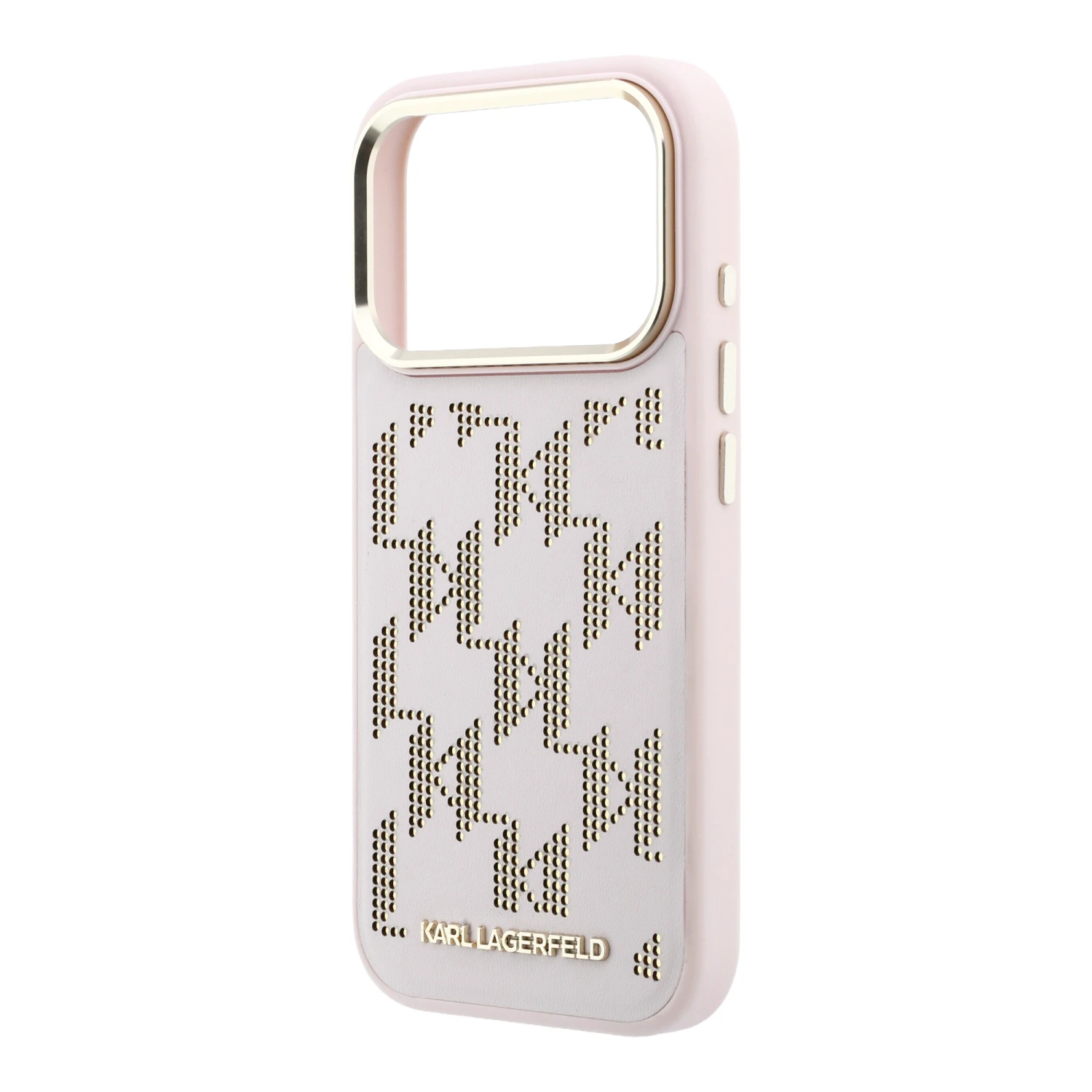 Karl Lagerfeld PU Perforated Monogram MagSafe Zadní Kryt pro iPhone 17 Pro Max Pink