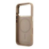 Karl Lagerfeld PU Perforated Monogram MagSafe Zadní Kryt pro iPhone 17 Pro Max Beige