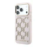 Karl Lagerfeld PU Perforated Monogram MagSafe Zadní Kryt pro iPhone 17 Pro Pink