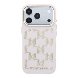 Karl Lagerfeld PU Perforated Monogram MagSafe Zadní Kryt pro iPhone 17 Pro Pink