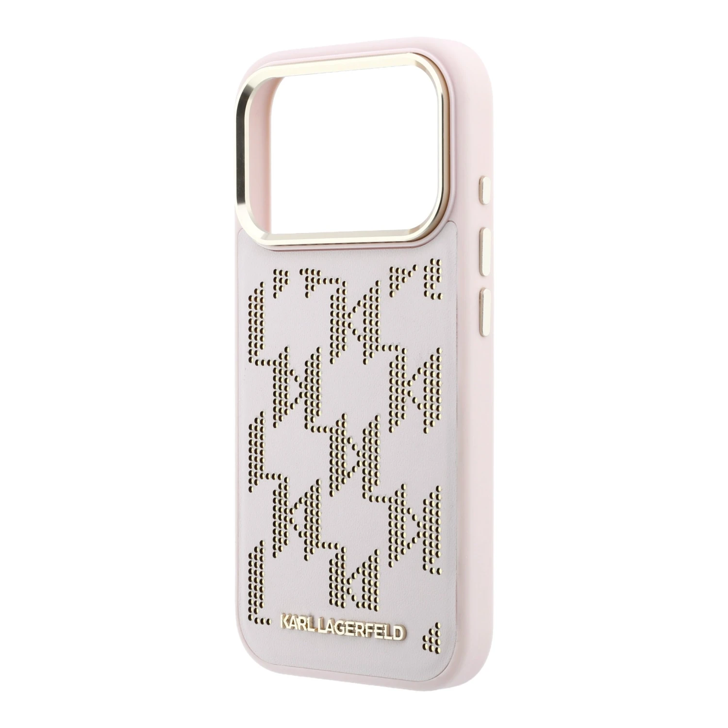 Karl Lagerfeld PU Perforated Monogram MagSafe Zadní Kryt pro iPhone 17 Pro Pink