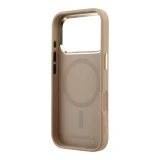 Karl Lagerfeld PU Perforated Monogram MagSafe Zadní Kryt pro iPhone 17 Pro Beige
