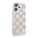 Karl Lagerfeld PU Perforated Monogram MagSafe Zadní Kryt pro iPhone 17 Pink